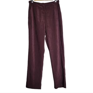 Coldwater Creek‎ High Waisted Pleated Trousers Pants Microfiber Soft Purple 12